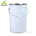 6 gallon metal tin buckets large with lid